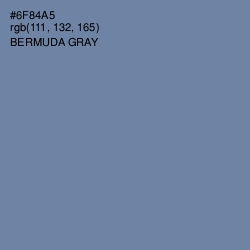 #6F84A5 - Bermuda Gray Color Image